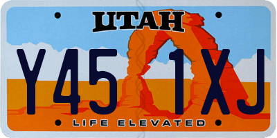 UT license plate Y451XJ