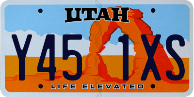 UT license plate Y451XS