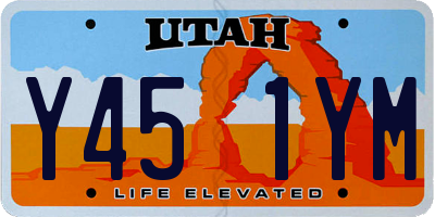 UT license plate Y451YM