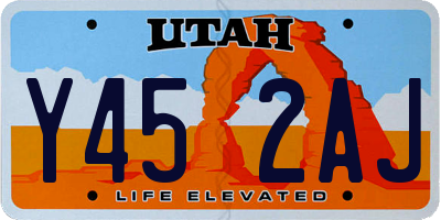 UT license plate Y452AJ