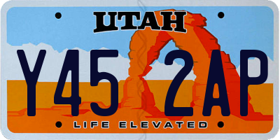 UT license plate Y452AP