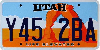 UT license plate Y452BA