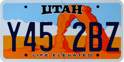 UT license plate Y452BZ