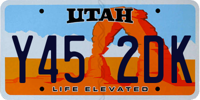 UT license plate Y452DK