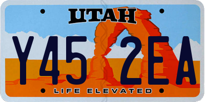 UT license plate Y452EA