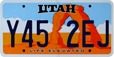 UT license plate Y452EJ