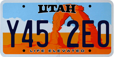 UT license plate Y452EO