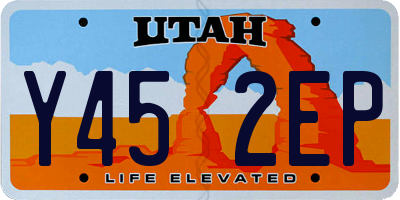 UT license plate Y452EP