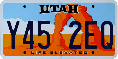 UT license plate Y452EQ