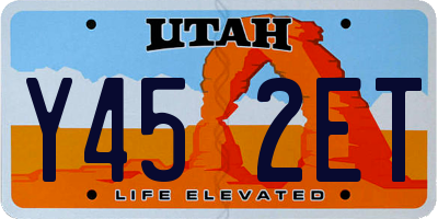 UT license plate Y452ET