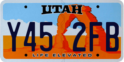 UT license plate Y452FB