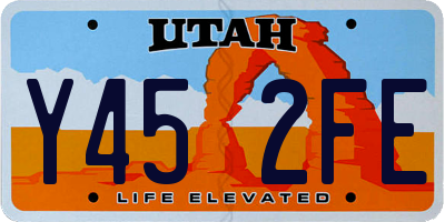 UT license plate Y452FE
