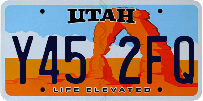 UT license plate Y452FQ