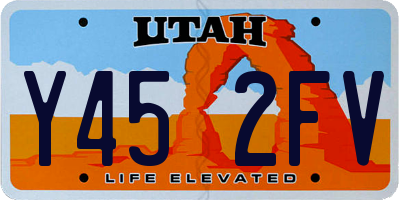 UT license plate Y452FV