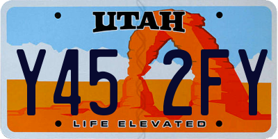 UT license plate Y452FY