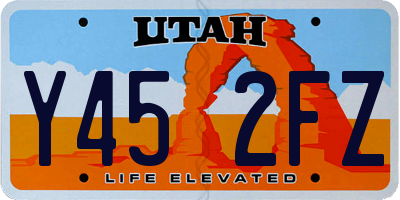 UT license plate Y452FZ