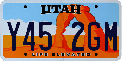 UT license plate Y452GM