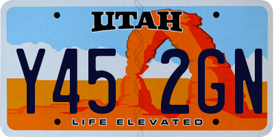 UT license plate Y452GN