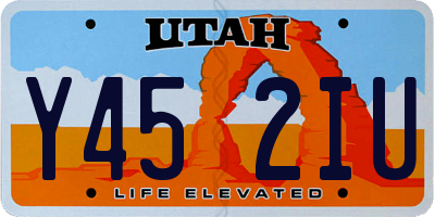 UT license plate Y452IU