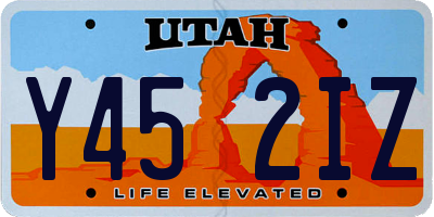 UT license plate Y452IZ