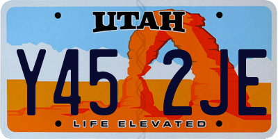 UT license plate Y452JE
