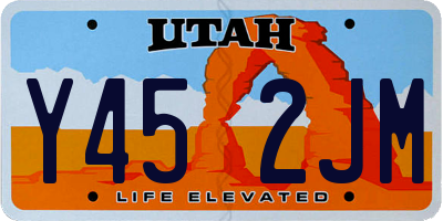 UT license plate Y452JM