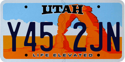 UT license plate Y452JN