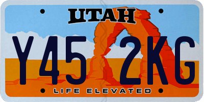 UT license plate Y452KG