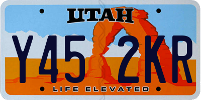 UT license plate Y452KR