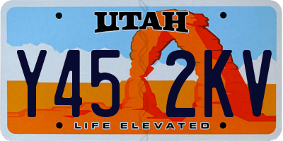 UT license plate Y452KV
