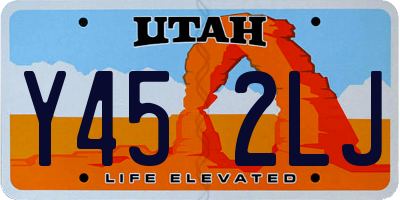 UT license plate Y452LJ