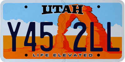 UT license plate Y452LL