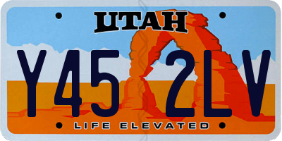 UT license plate Y452LV