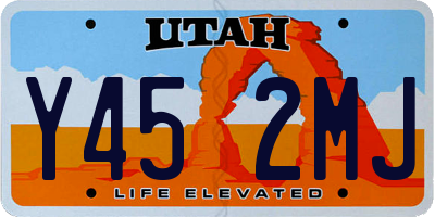 UT license plate Y452MJ
