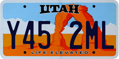 UT license plate Y452ML