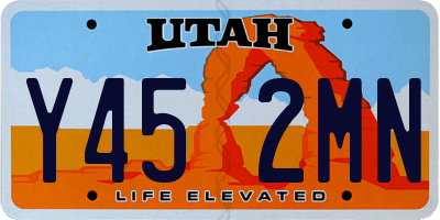 UT license plate Y452MN