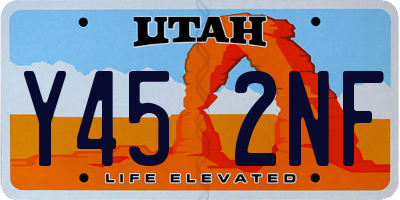 UT license plate Y452NF