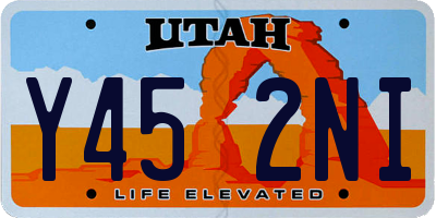 UT license plate Y452NI