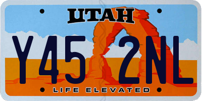 UT license plate Y452NL