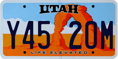 UT license plate Y452OM