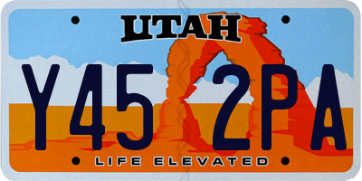 UT license plate Y452PA