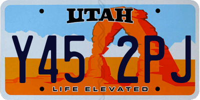 UT license plate Y452PJ