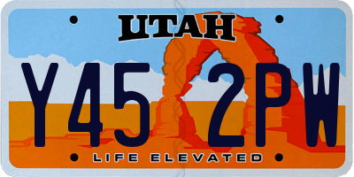 UT license plate Y452PW