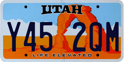 UT license plate Y452QM