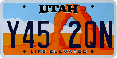 UT license plate Y452QN
