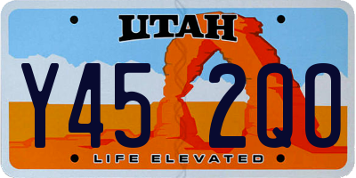 UT license plate Y452QO