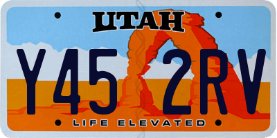 UT license plate Y452RV