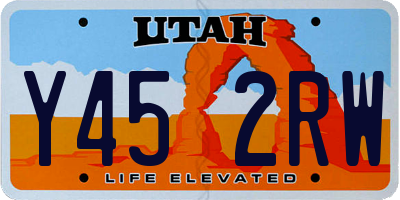 UT license plate Y452RW