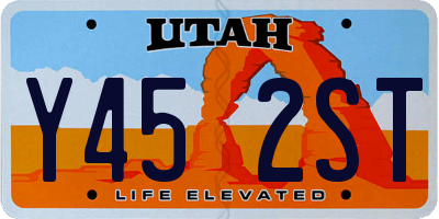 UT license plate Y452ST