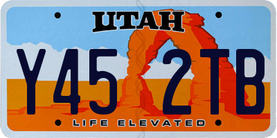 UT license plate Y452TB